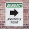 Signmission Assembly Point (Right Arrow) With Symbol, 7 in W x Rectangle, Plastic OS-2PACK-EM-P-710-V-10431 - alternate 8